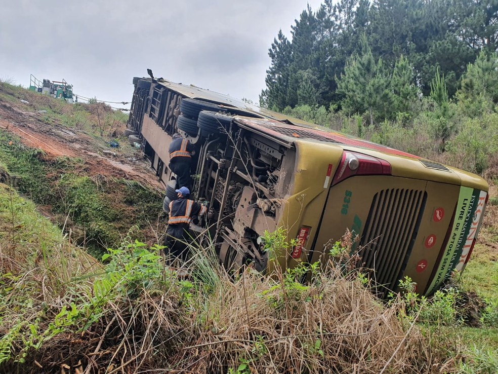 Acidente entre caminhão e ôniubus na BR 277 deixa 17 feridos