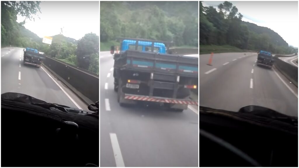 Video Caminhão sem freio descendo a Serra de Santos Brasil do Trecho