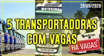 5 Transportadoras com vagas para motorista