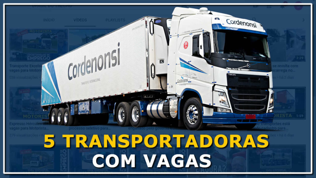 5 Transportadoras com vagas para caminhoneiro