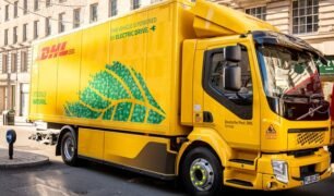 DHL inicia as operações de caminhões elétrico Volvo de 16 toneladas