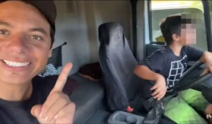 Cabelo Batateiro grava vídeo com garoto de 11 anos cruzando marcha.