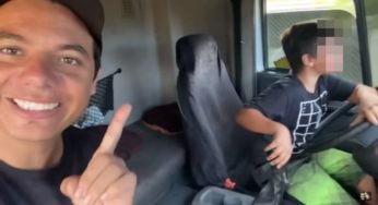 Cabelo Batateiro grava vídeo com garoto de 11 anos cruzando marcha