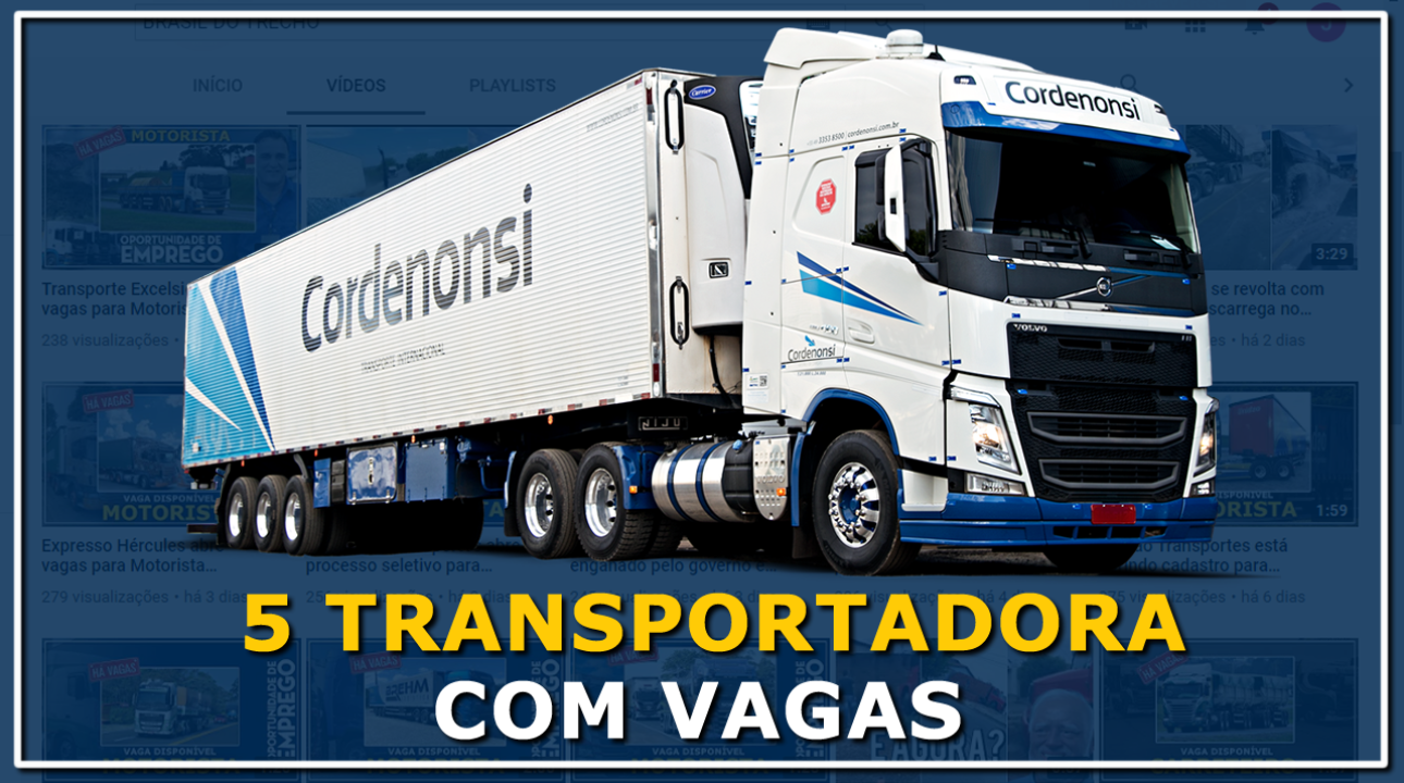 5 Transportadoras contratando motoristas em 2025, confira as oportunidades