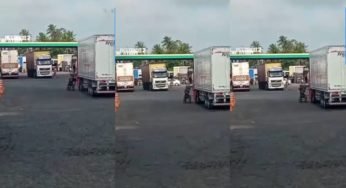 Mulher auxilia marido cadeirante na profissão de caminhoneiro