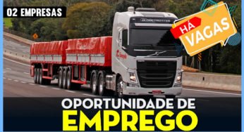 2 Transportadoras contratando motorista