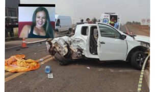 Mulher morre suspeita de ultrapassagem proibida ao colidir frontalmente com carreta