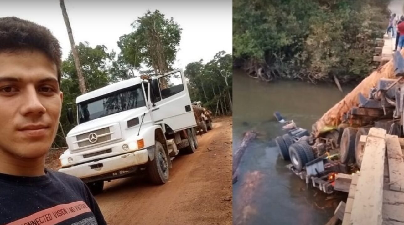 Caminhoneiro de 21 anos morre após ponte de madeira desabar