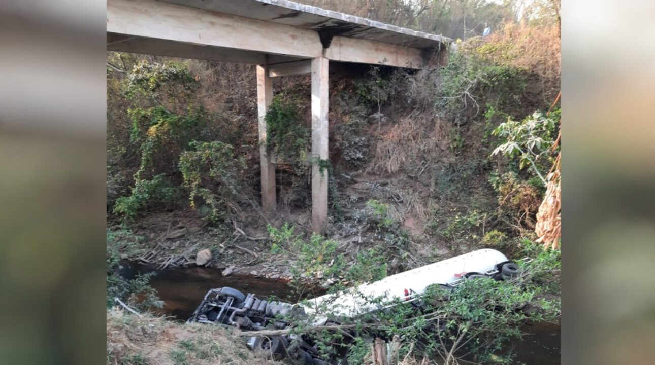 Caminhoneiro é atacado por abelhas na BR-153 após cair de ponte