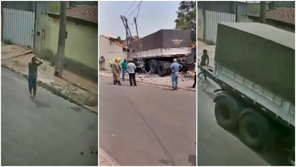 Carreta se desprende em descida e caminhoneiro entra em pânico