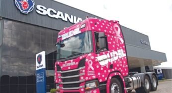 Scania R450 na cor rosa é entregue para Budel Transportes