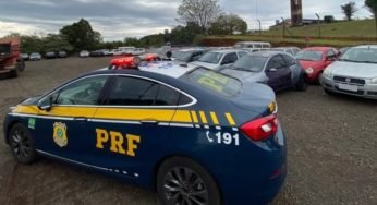 Mais de 100 automóveis serão leiloados pela PRF no Paraná