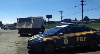 PRF apreende caminhão com 10 toneladas de excesso de peso