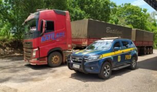 PRF flagra carreta adulterada utilizando placas de um HB20s