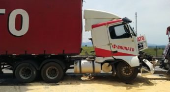 Caminhoneiro se envolve em acidente com caminhão da mesma transportadora