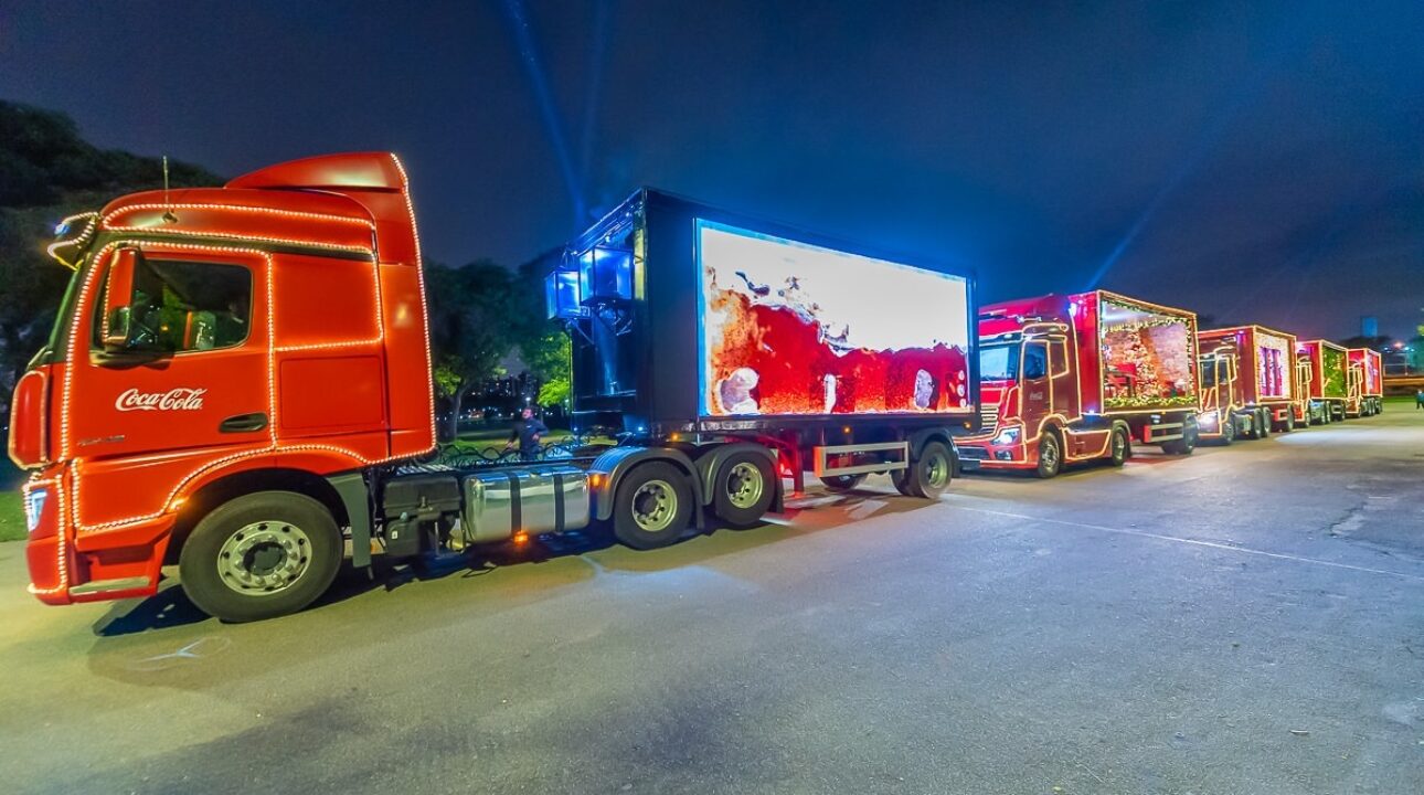 Quais são as cidades que o caminhão de natal da coca cola vai desfilar.