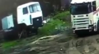 Homem tem cabeça esmagada entre caminhão ao tentar parar veículo com a mão