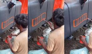 Indiano viraliza na internet ao escrever diesel em tanque de caminhão