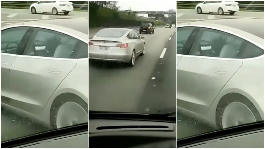 Caminhoneiro flagra motorista dormindo ao volante em carro autônomo