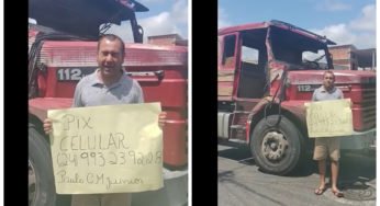 Caminhoneiro clama por ajuda para consertar e pagar o financiamento do seu caminhão