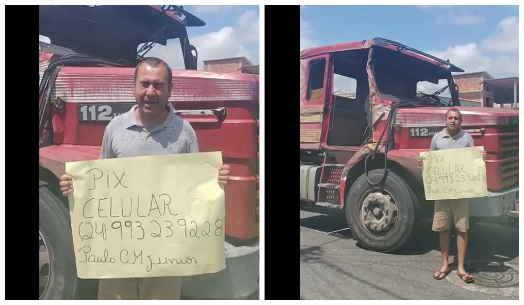 Caminhoneiro clama por ajuda para consertar e pagar o financiamento do seu caminhão