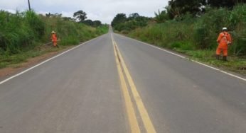 DER executa serviço de segurança na BR-470 em 36 quilômetros