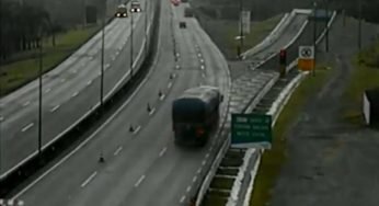 Após constatar falha nos freios motorista de carreta usa Área de Escape da BR-376