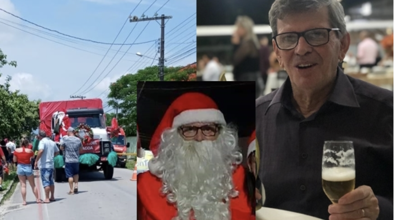 Após cair de caminhão e ser atropelado em ação de natal em SC, Papai Noel morre