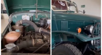 Relíquia: Caminhão chevrolet usado no exército em 1946 é vendido por R$ 145.000 mil