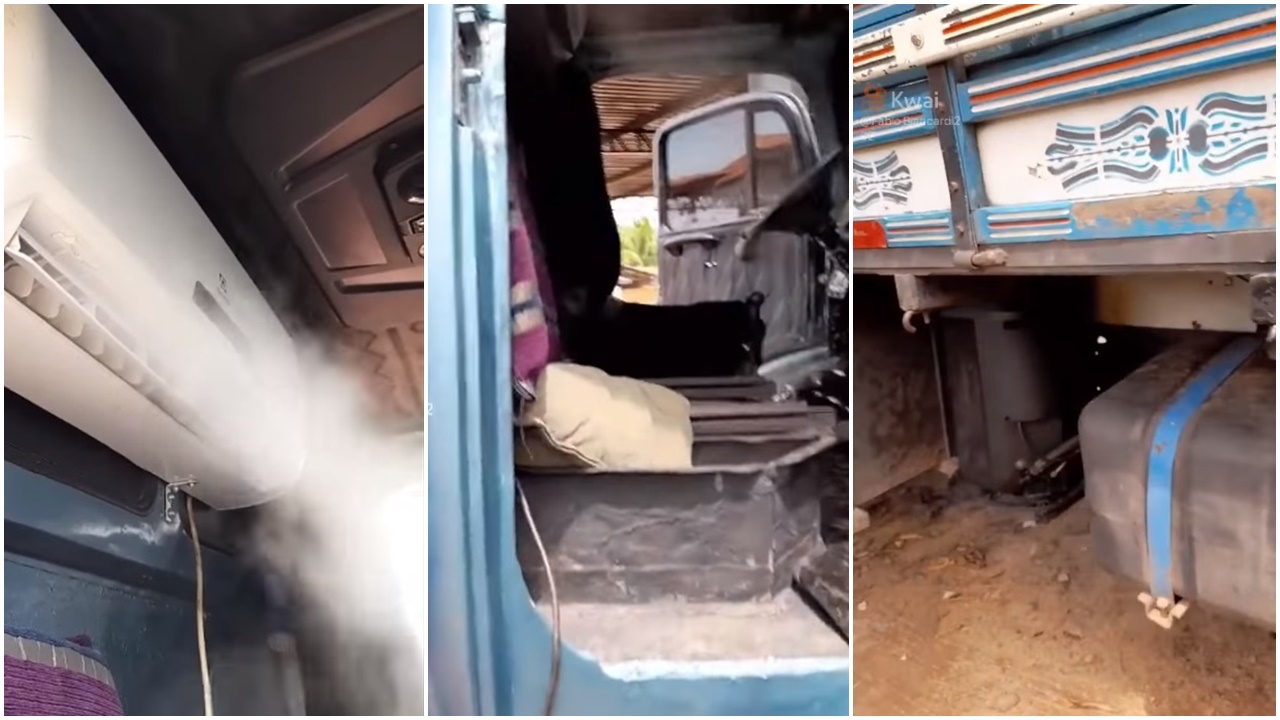 Vídeo: Caminhoneiro adapta ar condicionado no seu caminhão antigo