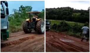 Vídeo Caminhoneiro pula de caminhão após cabo de aço quebrar em morro