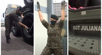 Vídeo: Juliana e a primeira motorista carreteira com excesso de largura do Exército Brasileiro