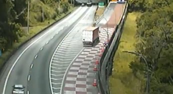 Área de escape da Régis Bittencourt em Miracatu é utilizada mais uma vez por caminhoneiro