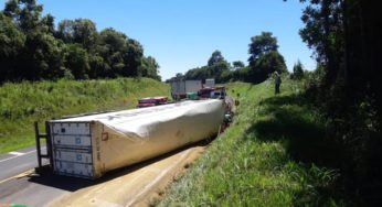 Uma tentativa de saque a carga termina em tiros na BR-277 em Campos Gerais