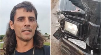 Na BR-163 caminhoneiro da Solitário Mudanças sofre acidente