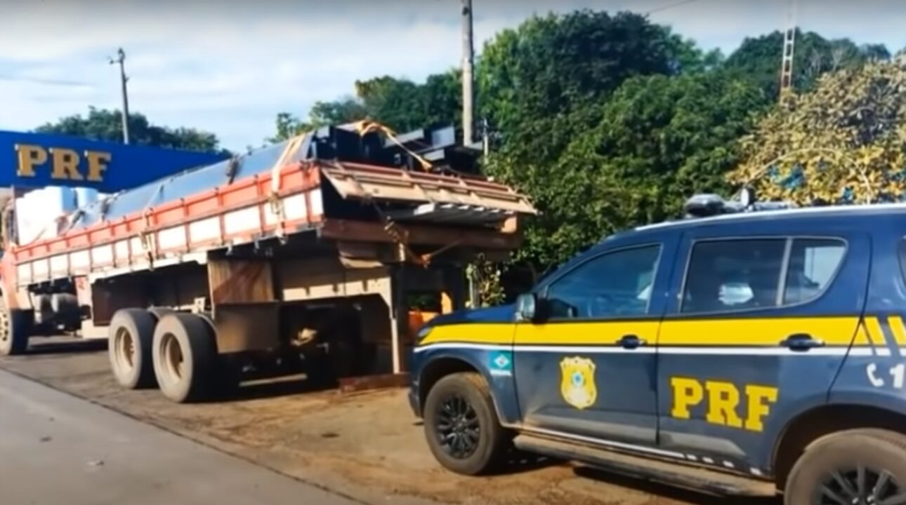 Vários caminhões são apreendidos com traseiras arqueadas