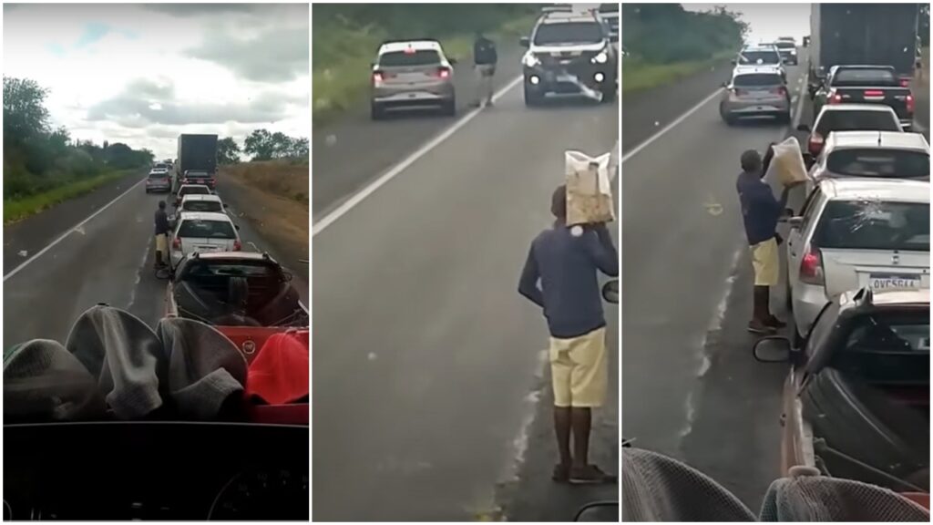 Motorista imprudente dá de cara com a PRF ao trafegar na pista contrária