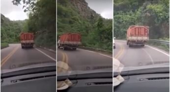 Caminhoneiro com carga de tijolos escreve “ LULA” e chama atenção por onde passa