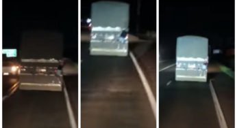 Caminhoneiro com medo de rapaz pegando carona pede para amigo filmar a situação