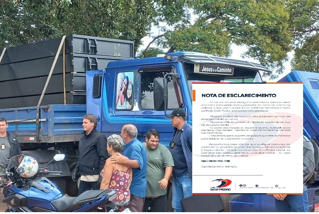 Posto Dom Pedro emite nota de esclarecimento após vídeo do Bolsonaro com caminhoneiros