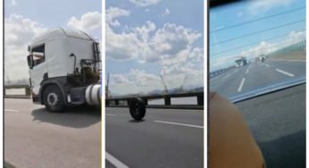 Roda de caminhão se desprende durante tráfego na ponte Rio-Niterói