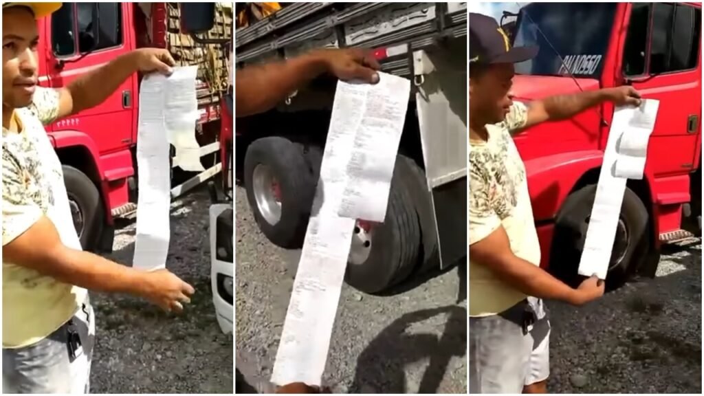 Revoltado, caminhoneiro recebe cerca de R$ 9.800 em multas pela PRF