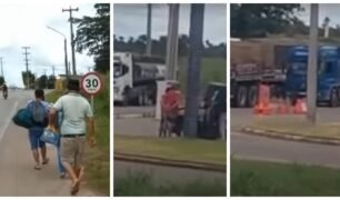 Absurdo Caminhoneiros precisam andar por 3 km após seus caminhões ficaram retidos na PRF