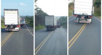 Imprudência de motorista na serra quase provoca colisão