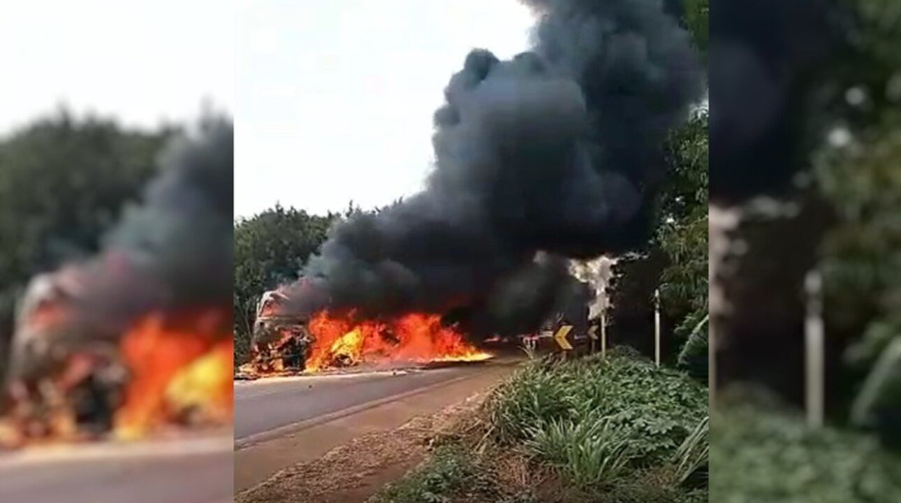 Caminhoneiros morrem em acidente gravissimo na BR-452