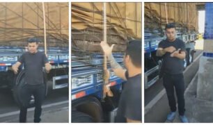 PRF prende R$ 30 mil reais em abacaxi e caminhoneiro revoltado solta o verbo