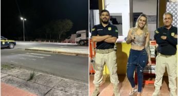 Caminhoneira ‘Tal da loira’ poderia está sendo observada pela PRF antes da apreensão de caminhão