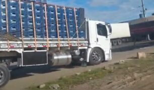 Caminhoneiro afirma que denunciaria seu companheiro com caminhão arqueado para PRF