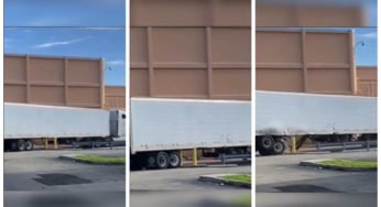 Caminhoneiro perde paciência em manobra e acaba destruindo o eixo da carreta