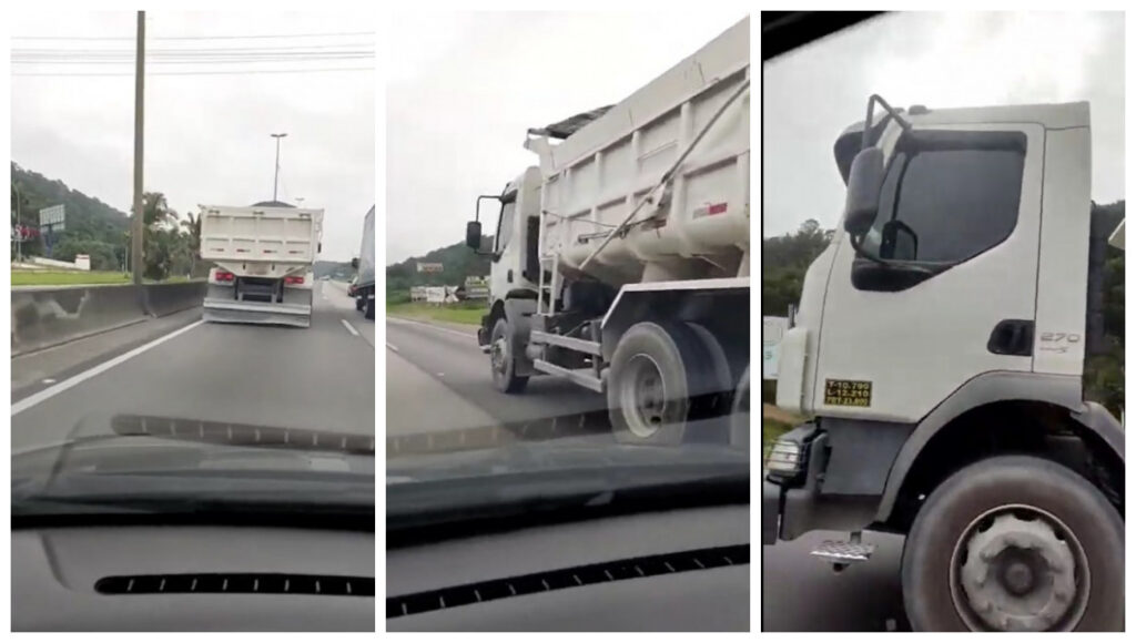 Motorista fica em fúria após britas cair de caminhão e seguro negar em pagar o prejuízo